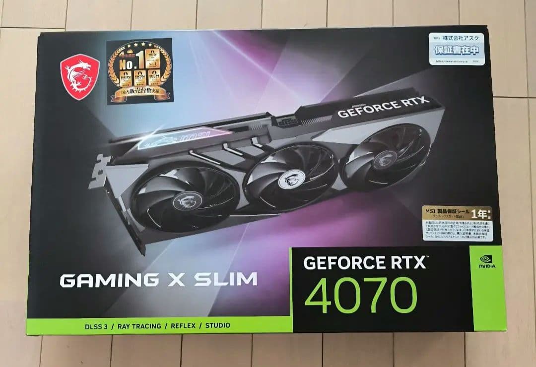 グラフィックボード・グラボ・ビデオカード MSI GeForce RTX 4070 GAMING X SLIM 12G