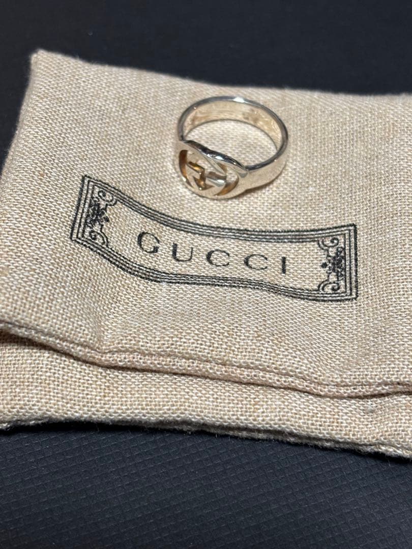 GUCCI シルバー GGロゴリング