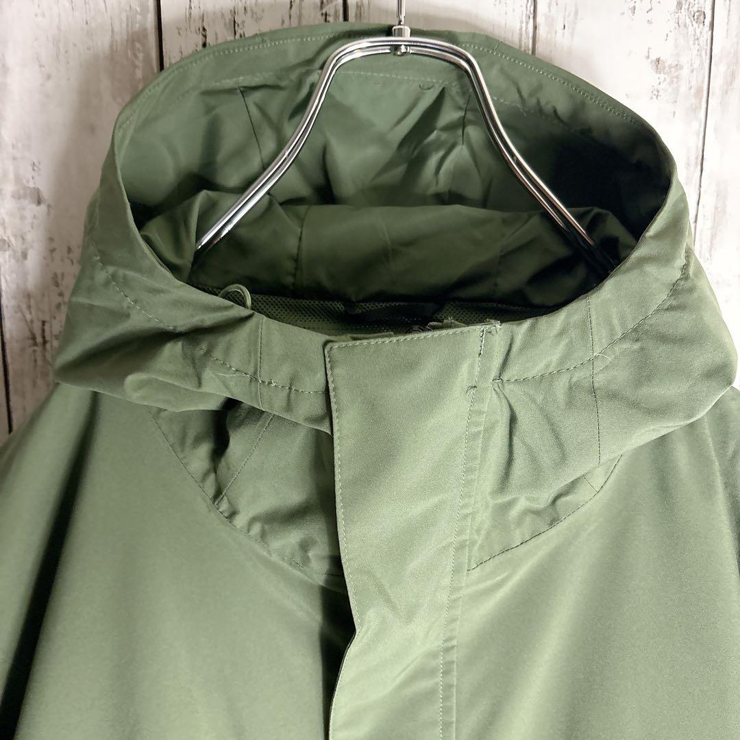 ノースフェイス フィッシュテール モッズコート XL オリーブ 刺繍ロゴ