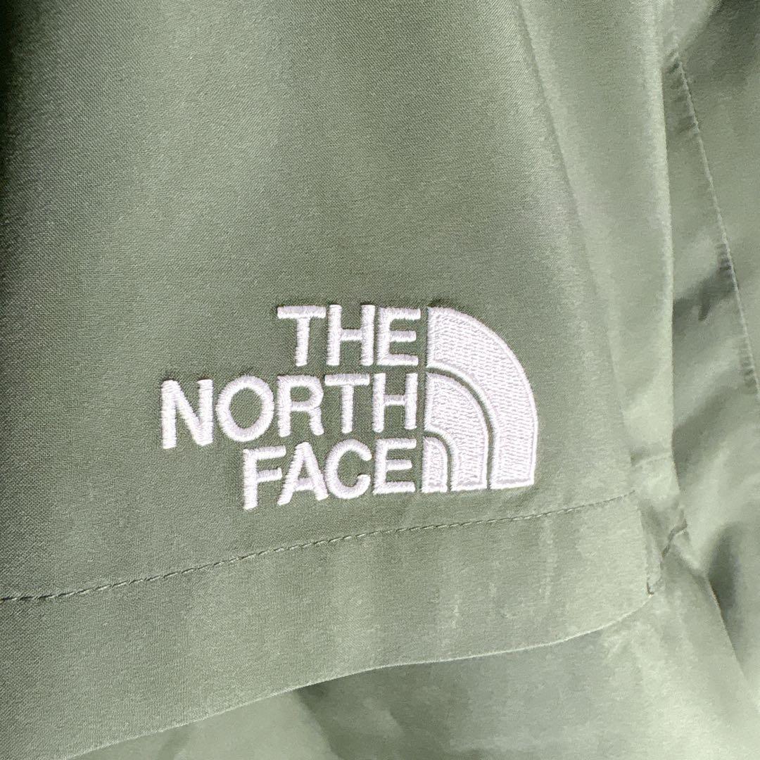 ノースフェイス フィッシュテール モッズコート XL オリーブ 刺繍ロゴ