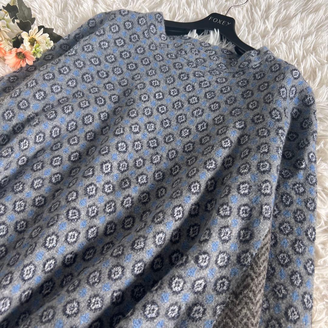 45R フロート ダブル ジャガード の フレア セーター ニット