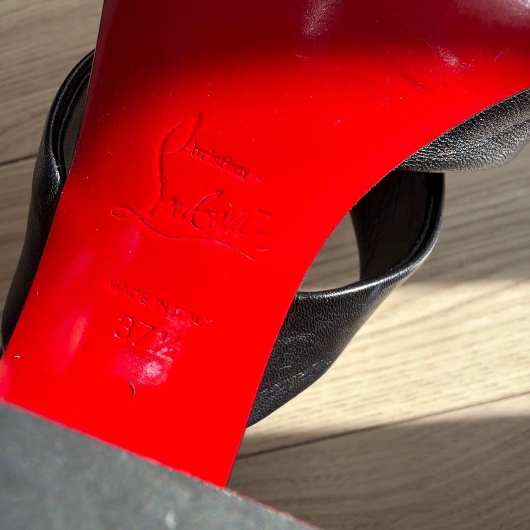 Christian Louboutin クロスストラップサンダルブラック37.5