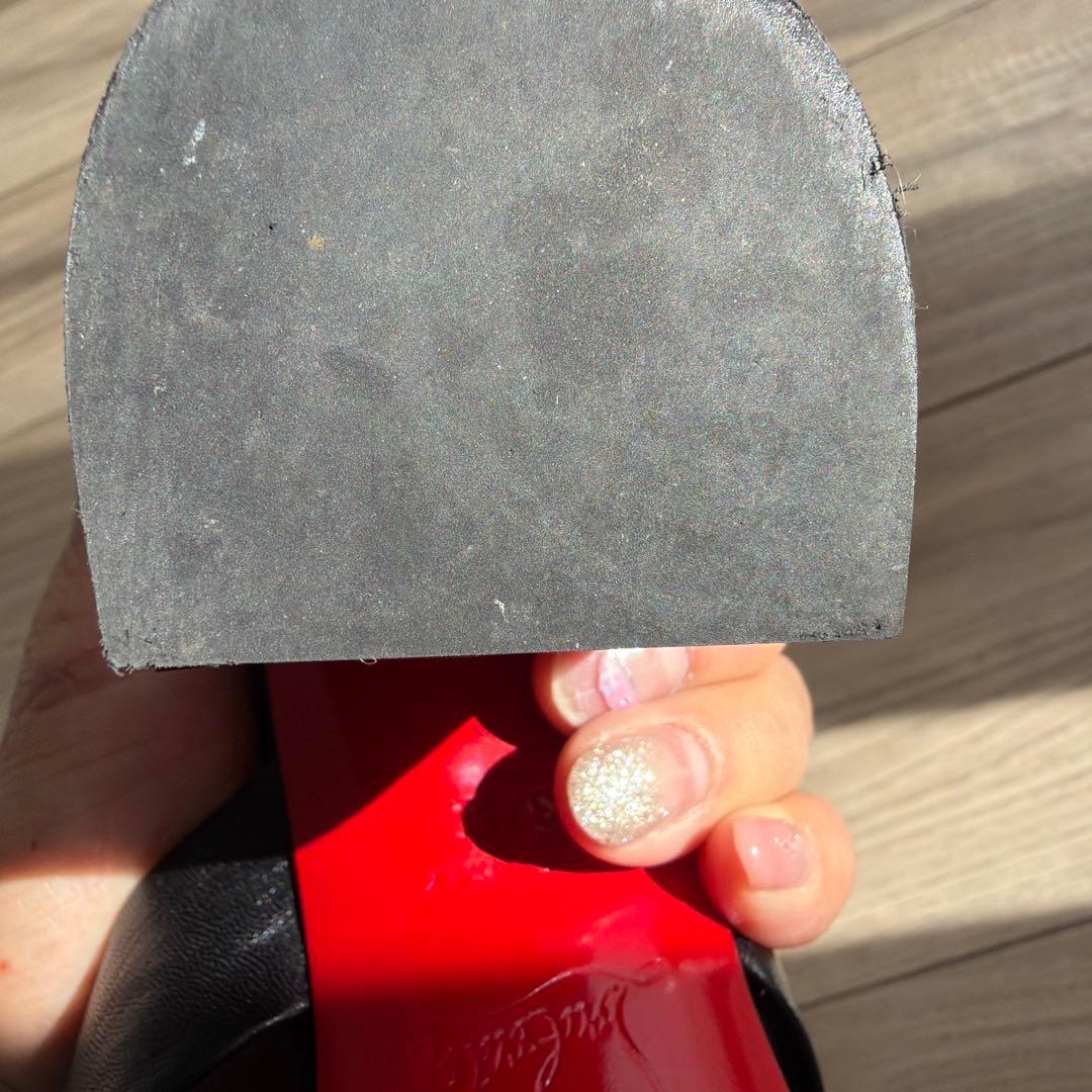 Christian Louboutin クロスストラップサンダルブラック37.5