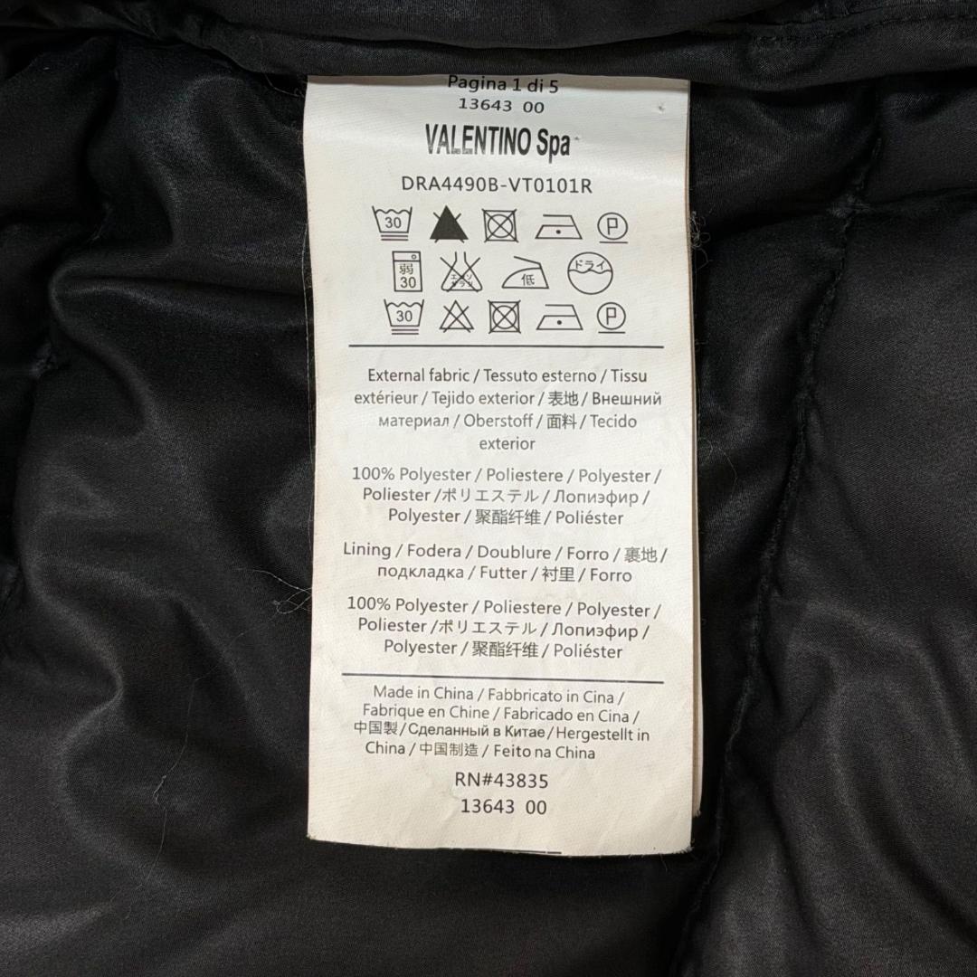 17125✨レッドヴァレンティノ 38 M リボン ダウンジャケット ブラック