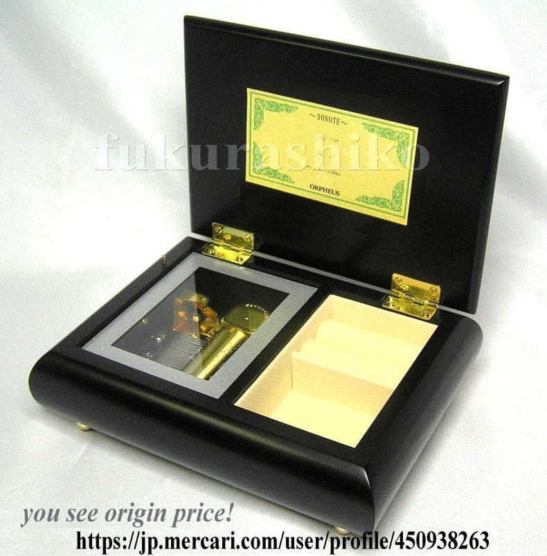 ★専用★　新品30弁 ♪ブラームスの子守歌　オルフェウス オルゴール ブラック色