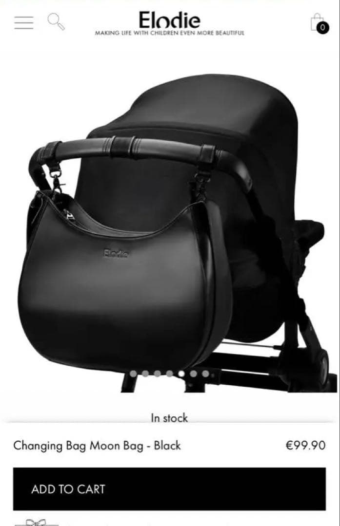 ELODIE ベビーカーバッグ Black ブラック マザーズバッグ