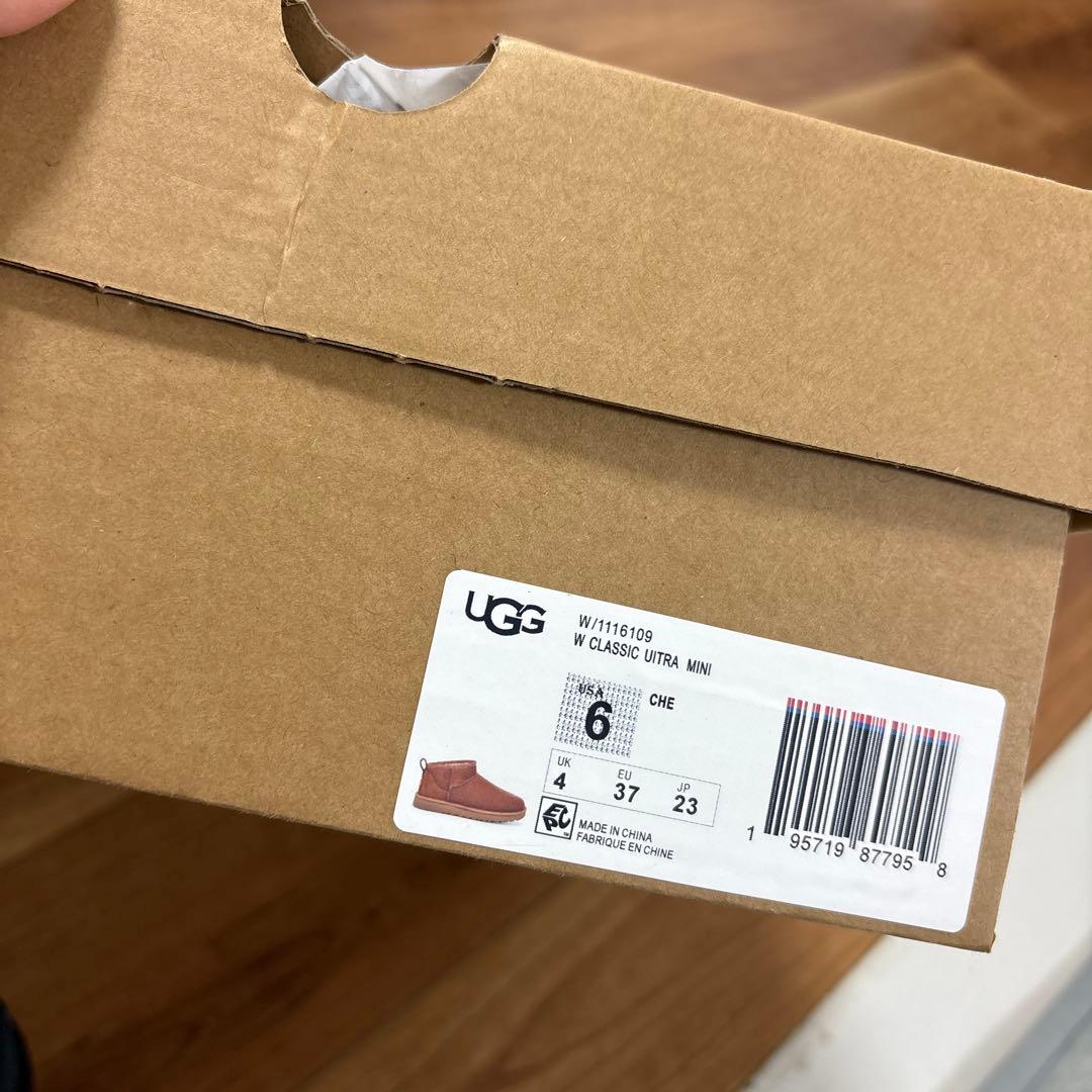 UGG アグクラシックウルトラミニCHE 23cm ブーツ ムートンチェスナット