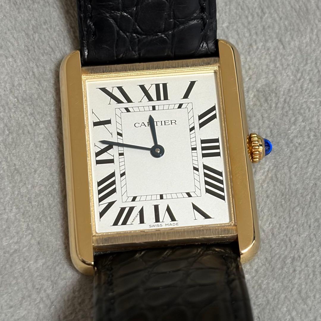 美品Cartier 時計 タンク　メンズ　18k ゴールド