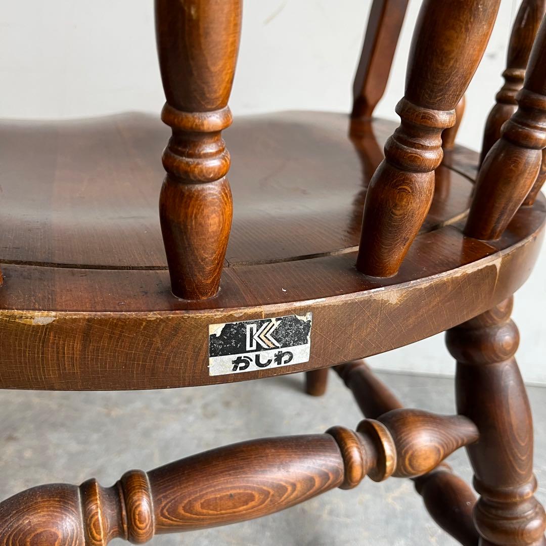 ヴィンテージ KASHIWA 柏木工 ダイニングチェア 椅子 ブラウン z513