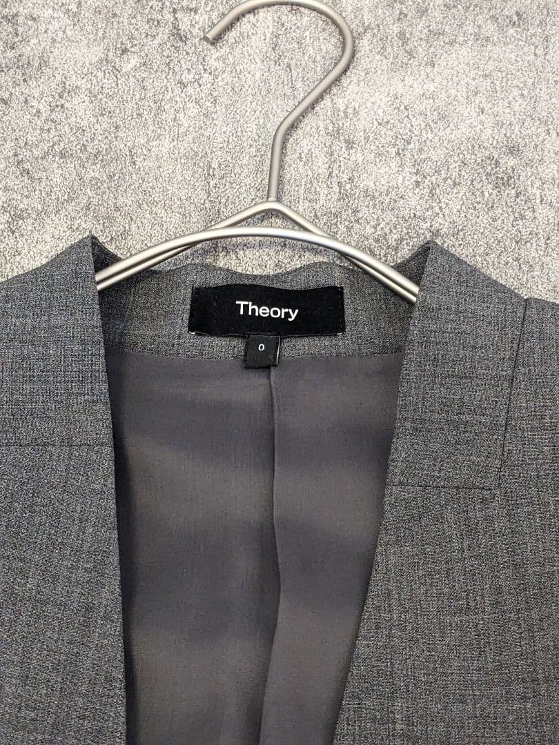【アップル様】Theory ジャケット＆パンツ ノーカラー セットアップ ★美品