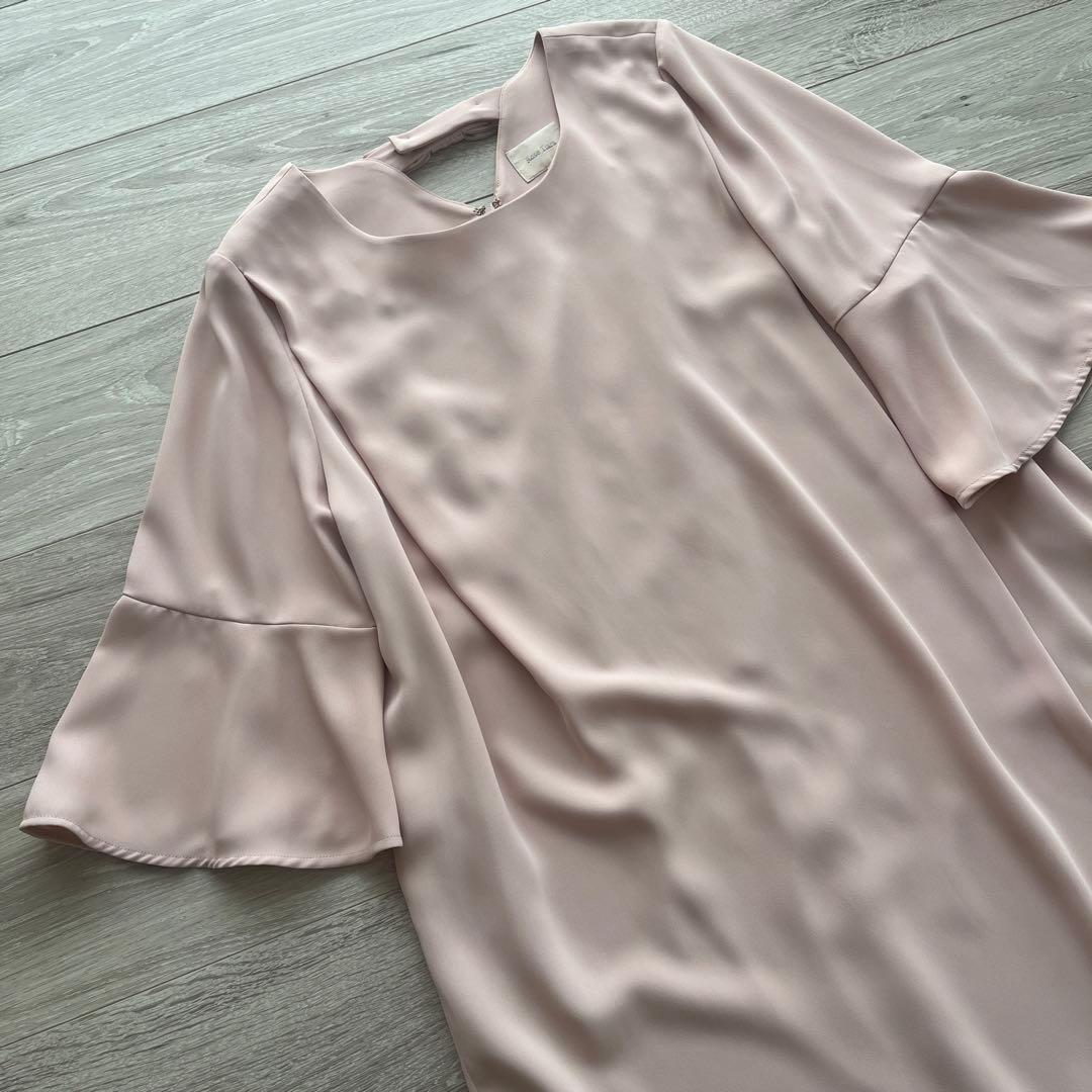 【ローズティアラ】ワンピース　リボン　フレア　ピンク