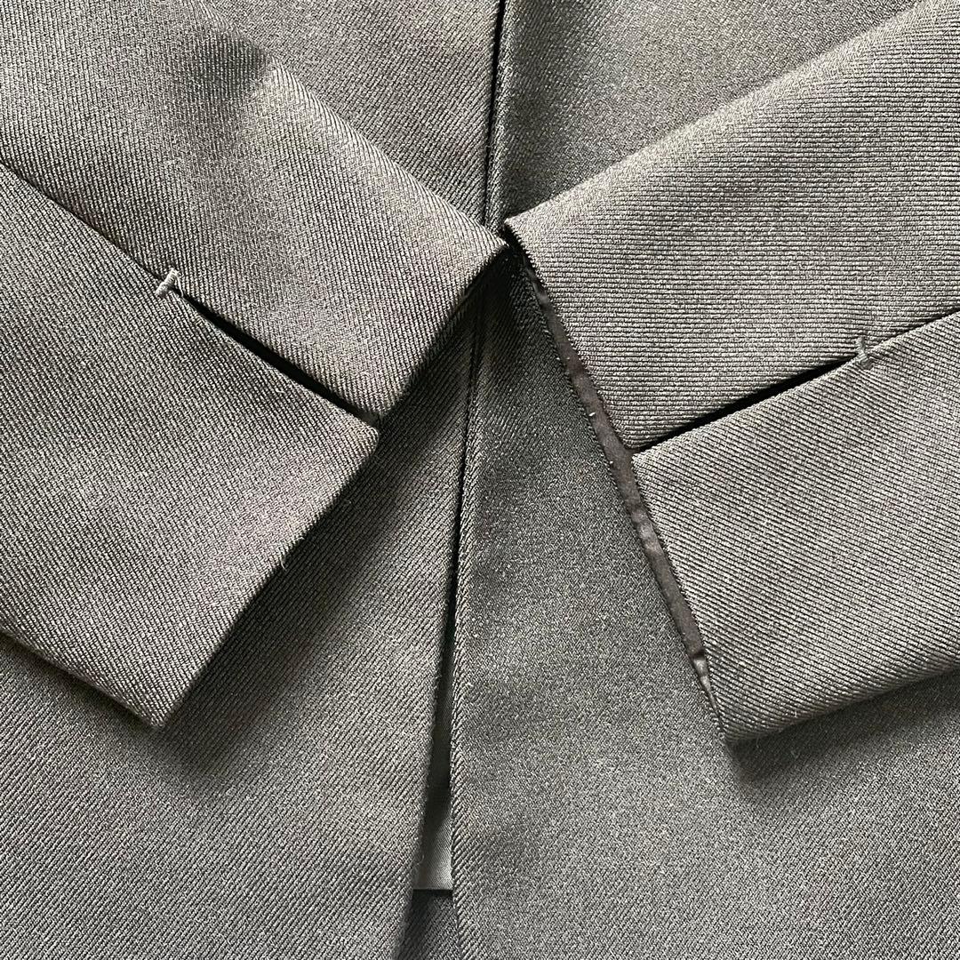 【美品】コムサイズム　パンツスーツ　セットアップ　ノーカラー　セレモニー　黒喪服