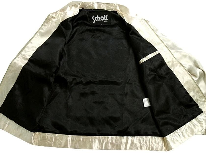 ショット バック刺繍 スーベニアジャケット スカジャン サテンジャケット F