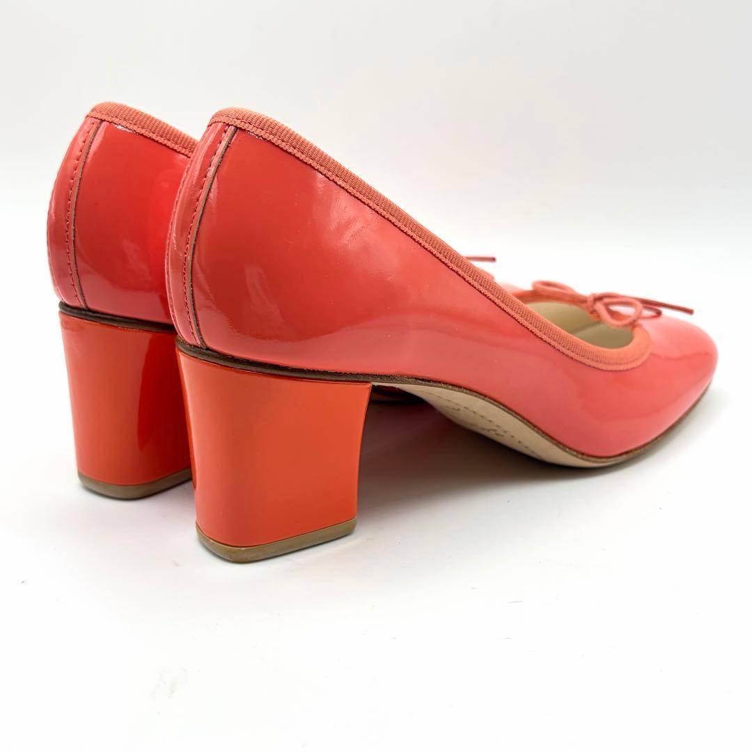 未使用級✨repetto パンプス パナム コーラルピンク エナメル 24㎝