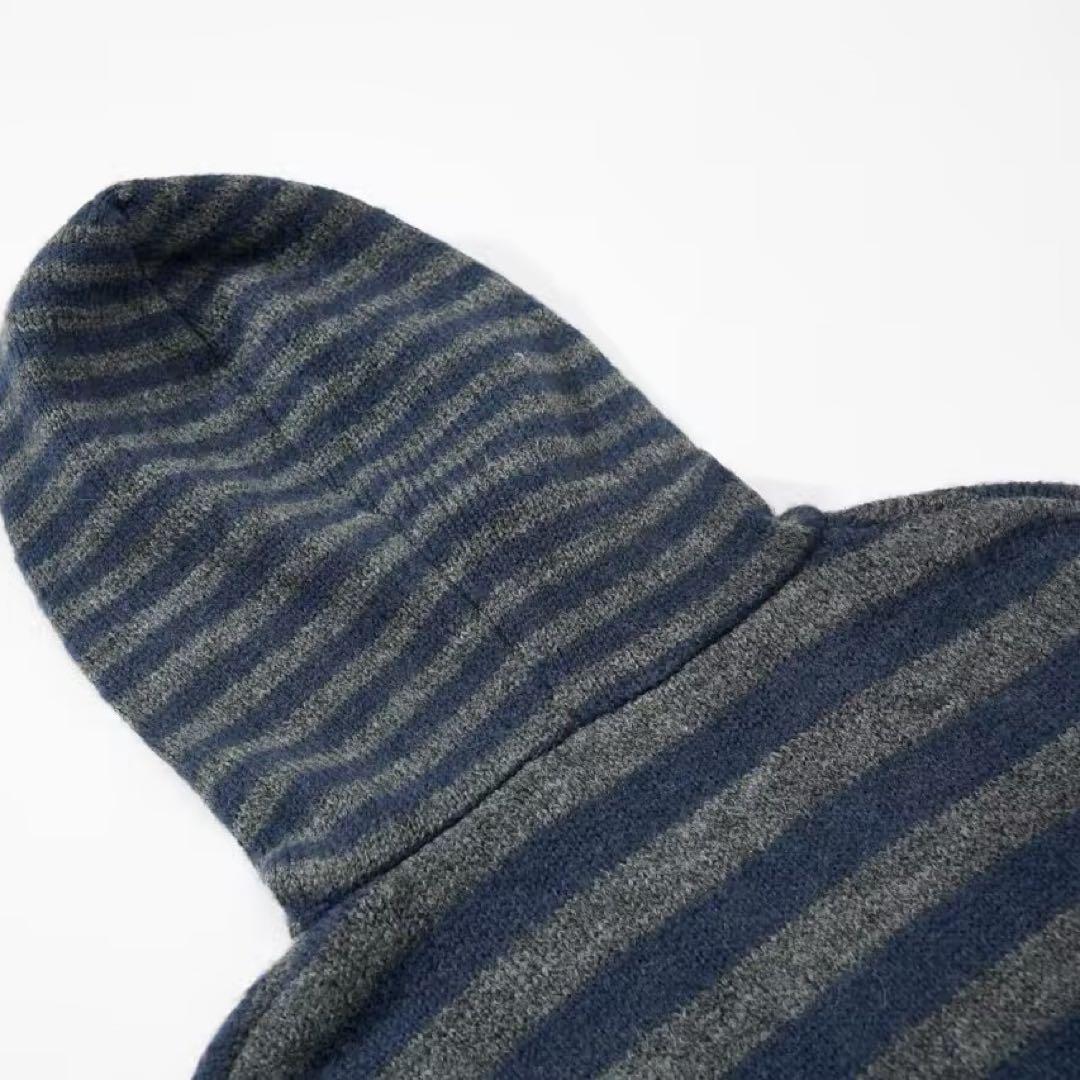 AEAE ストライプ パーカー ニット ジップアップ