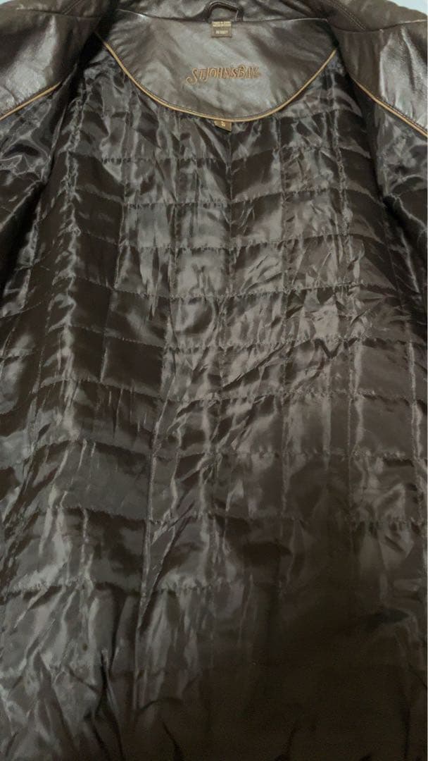 St.John’s Bay 短丈 本革 レザージャケット ダークブラウン