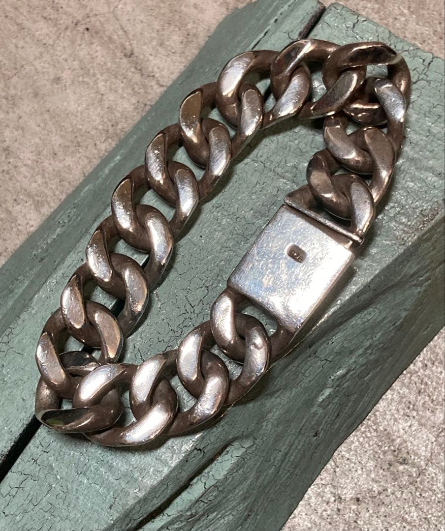 [9] Silver925 / 130g かまぼこ型 喜平チェーンブレスレット