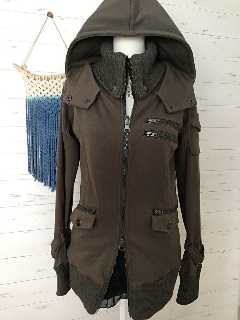 Y2K 平成ギャル ダークコア グランジ お兄系 ギミック パーカー