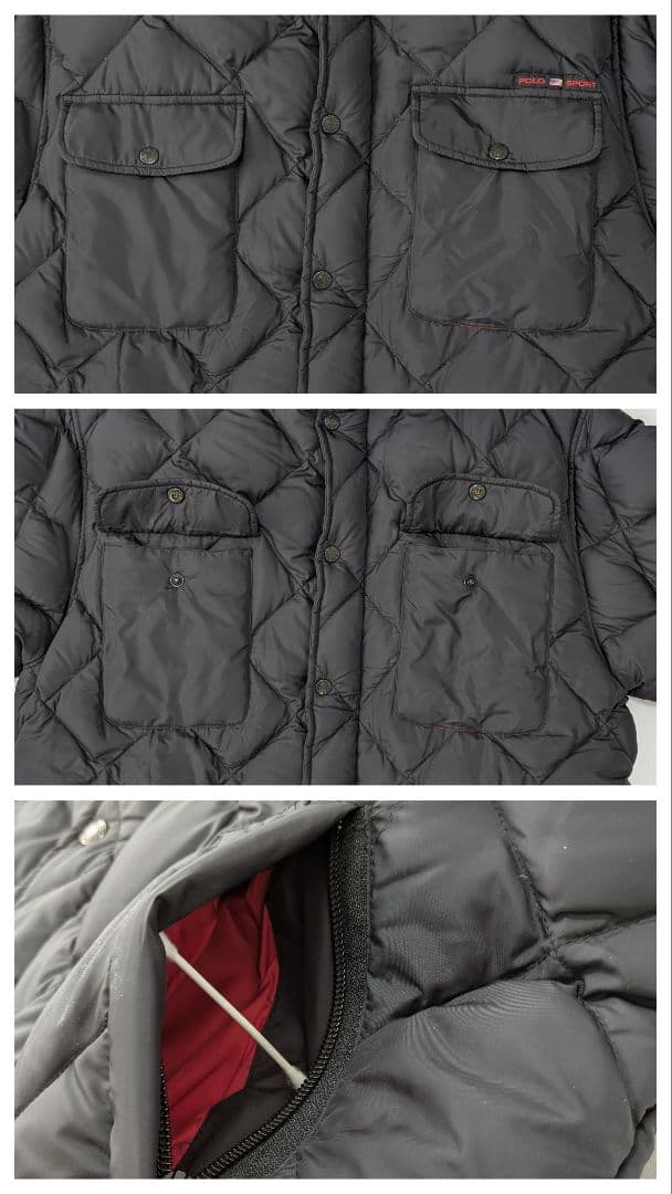 極美品　90s 星条旗　POLO SPORT　キルティング　ダウンジャケット