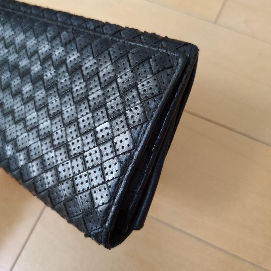 ボッテガヴェネタ イントレチャート 長財布黒