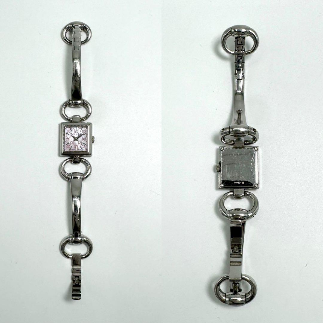 【稼動】GUCCI トルナヴォーニ 時計 120 バングル GG シェル文字盤