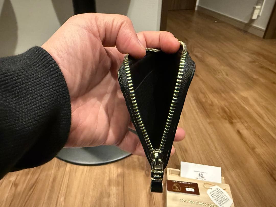 専用【新品同様】クロコダイル　ミニウォレット　ケース　ブラック