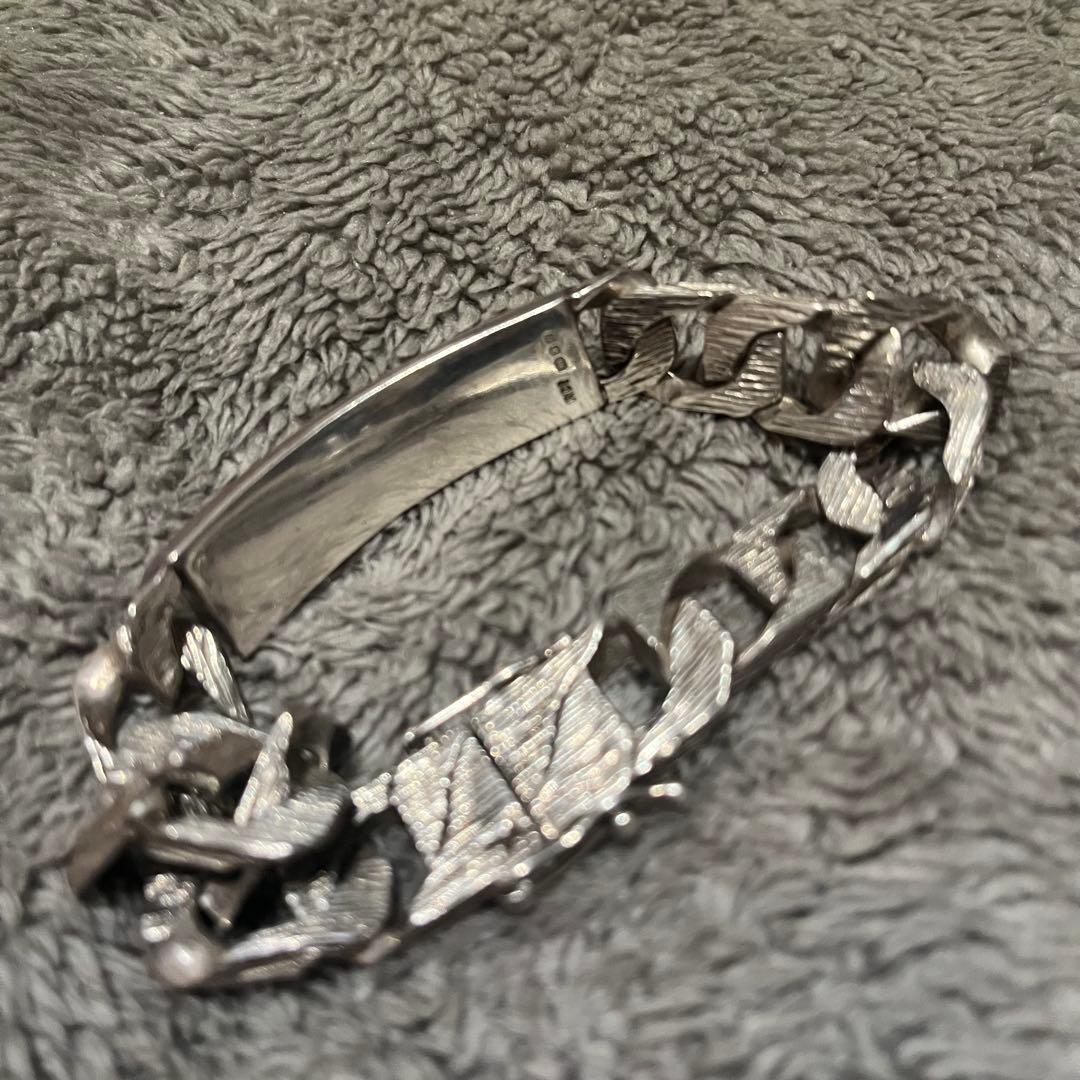 【VINTAGE】英国ヴィンテージIDブレスレット ホールマーク