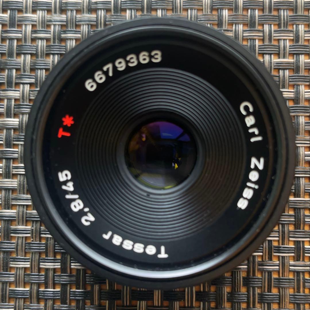 [美品]CONTAX CarlZeiss Tessar 2.8/45 T*レンズ
