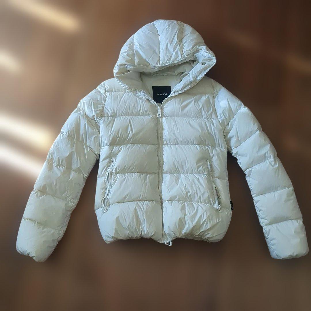 DUVETICA フード付きダウンジャケット 40 ホワイト