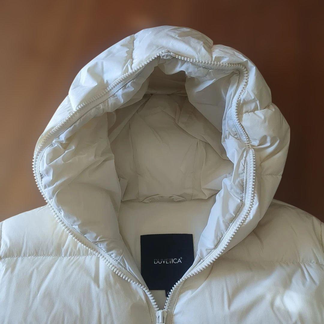 DUVETICA フード付きダウンジャケット 40 ホワイト