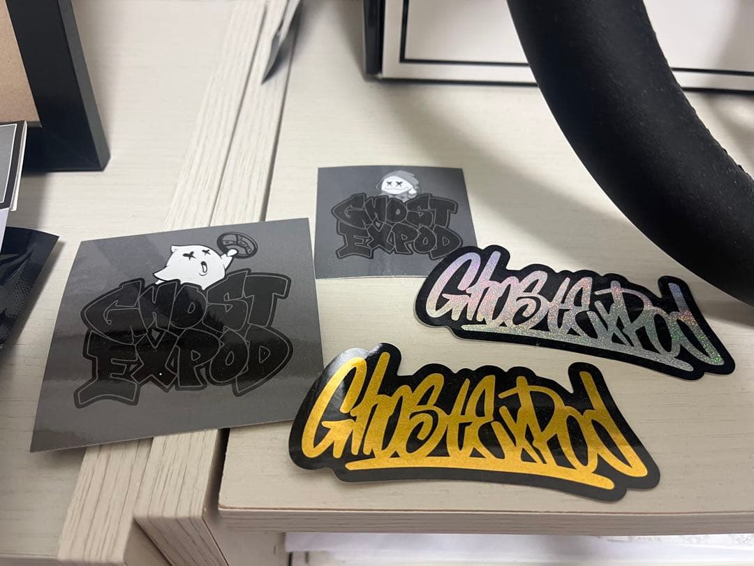 ゴーストエキスポッド ステアリング ホーンボタン キーケース ステッカーセット