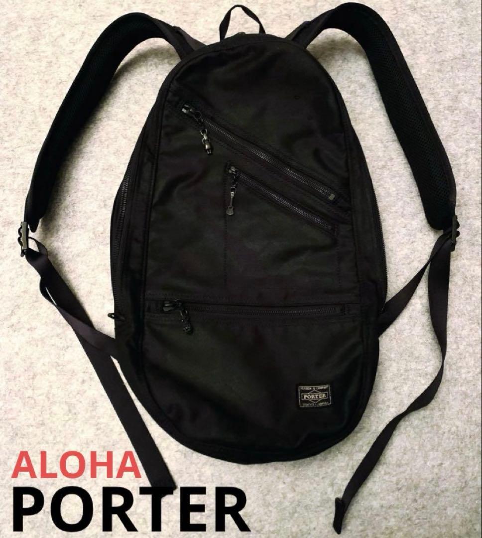 美品 レア ALOHA PORTER リュック バックパック ピンバッジ2個付き