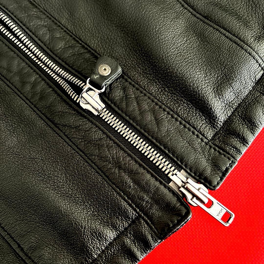 希少✨SALE】Zegna Sports メンズレザージャケット　中綿入ブラック