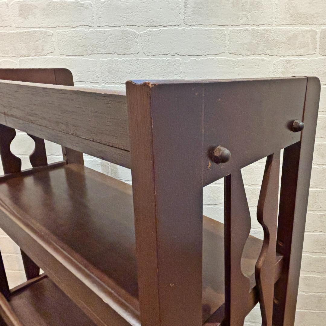 昭和レトロ アンティーク ニイダ製 木製4段ラック