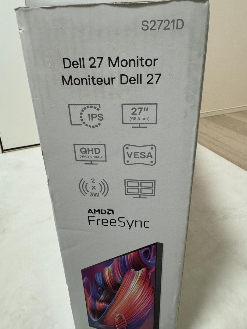 【美品・箱付き】Dell モニター本体 S2721D