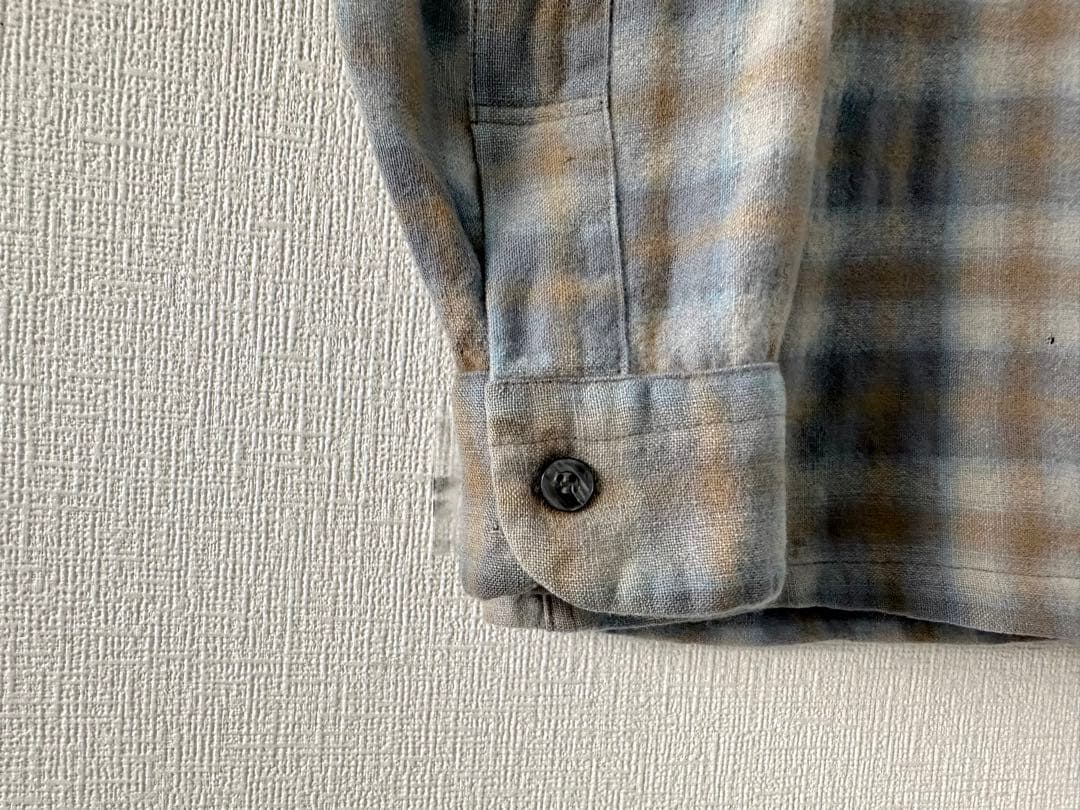 超スペシャル 60s ペンドルトン オンブレ チェック シャツ L ブルーグレー