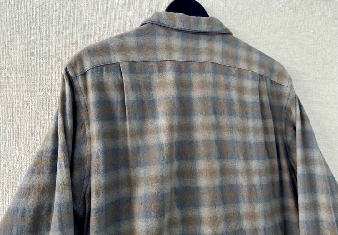 超スペシャル 60s ペンドルトン オンブレ チェック シャツ L ブルーグレー