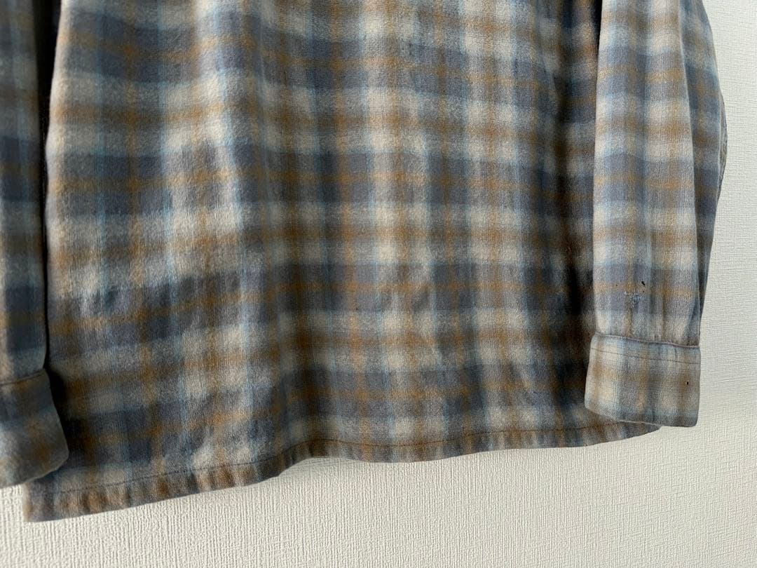 超スペシャル 60s ペンドルトン オンブレ チェック シャツ L ブルーグレー