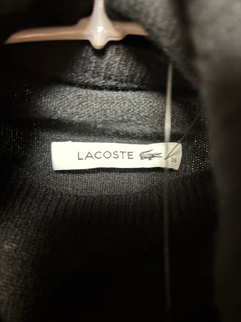 未使用LACOSTE カシミヤブレンド　スワロフスキー タートルネック 38L