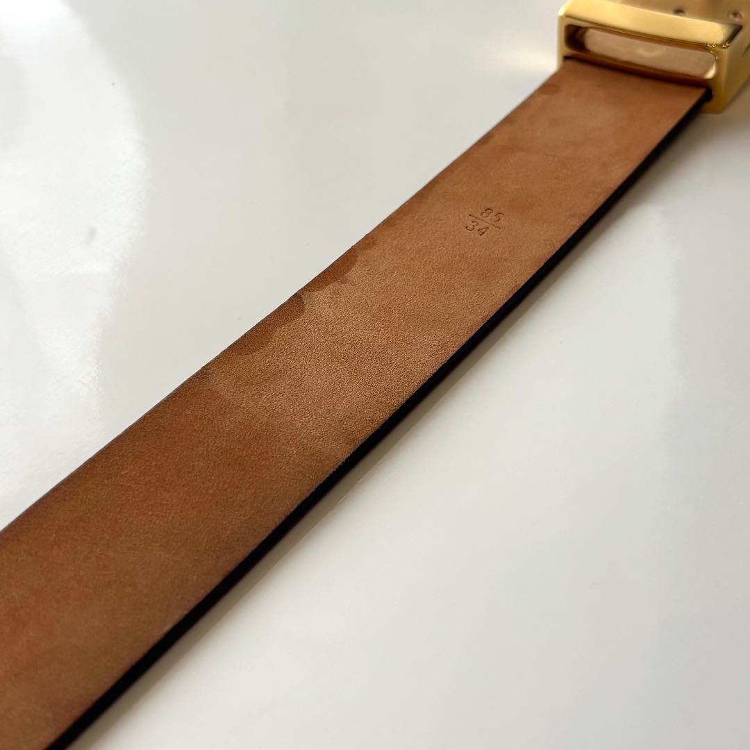 【美品】ルイヴィトンベルトLVイニシャル 黒LOUIS VUITTON