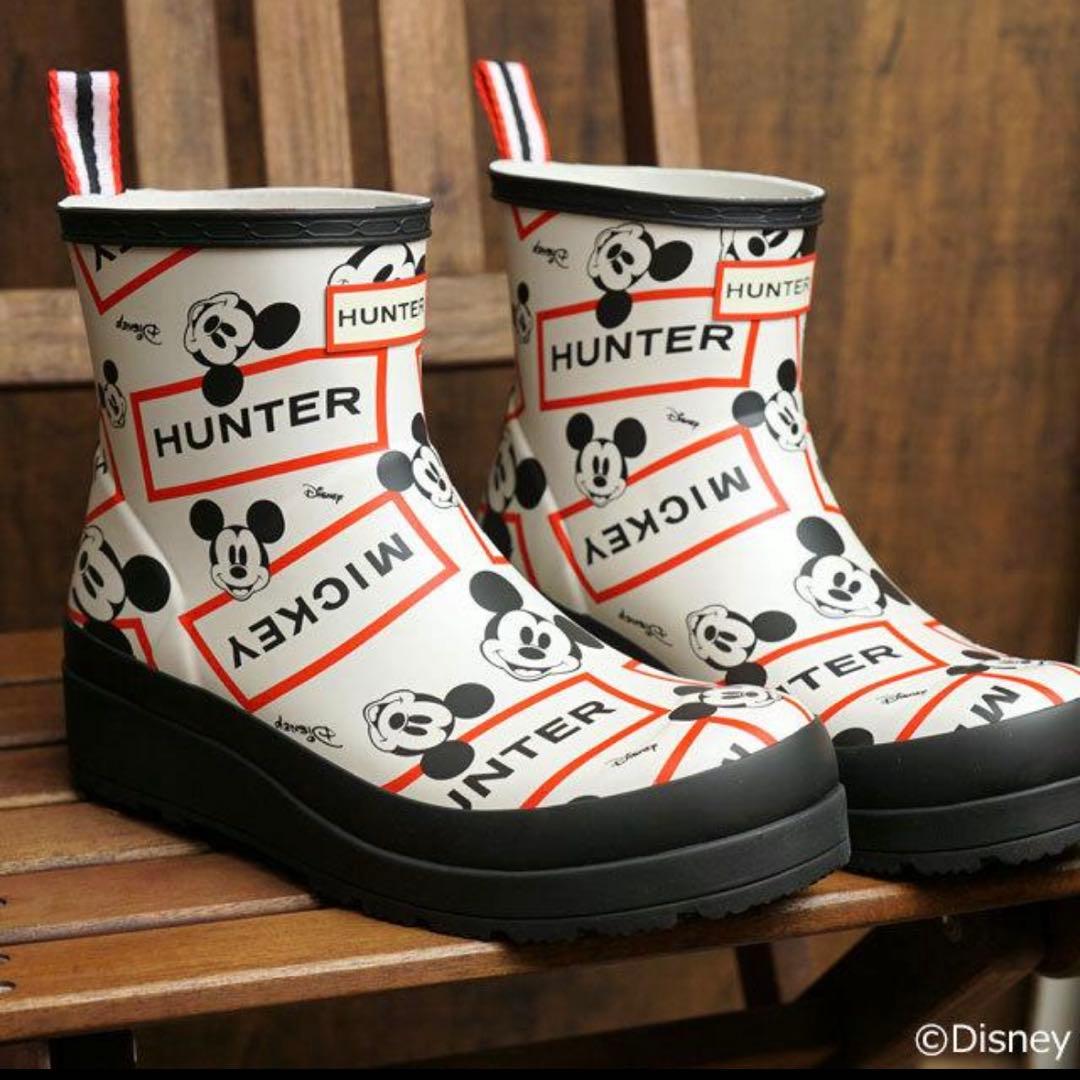値下げ終【新品未使用】ハンター×ミッキー レインブーツ　US7