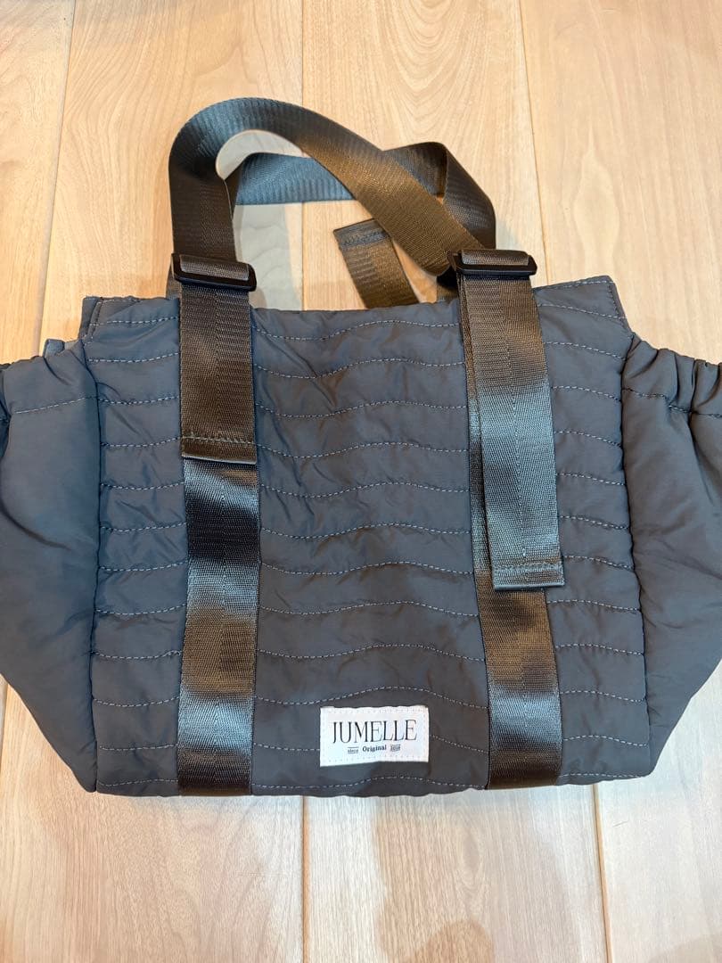 ジュメロ　キルティング　マザーズバッグ　グレー