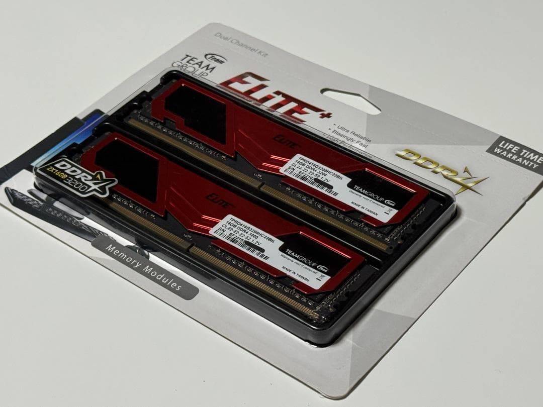 TEAM Elite+ DDR4-3200 32GB(16GB×2) 新品未開封