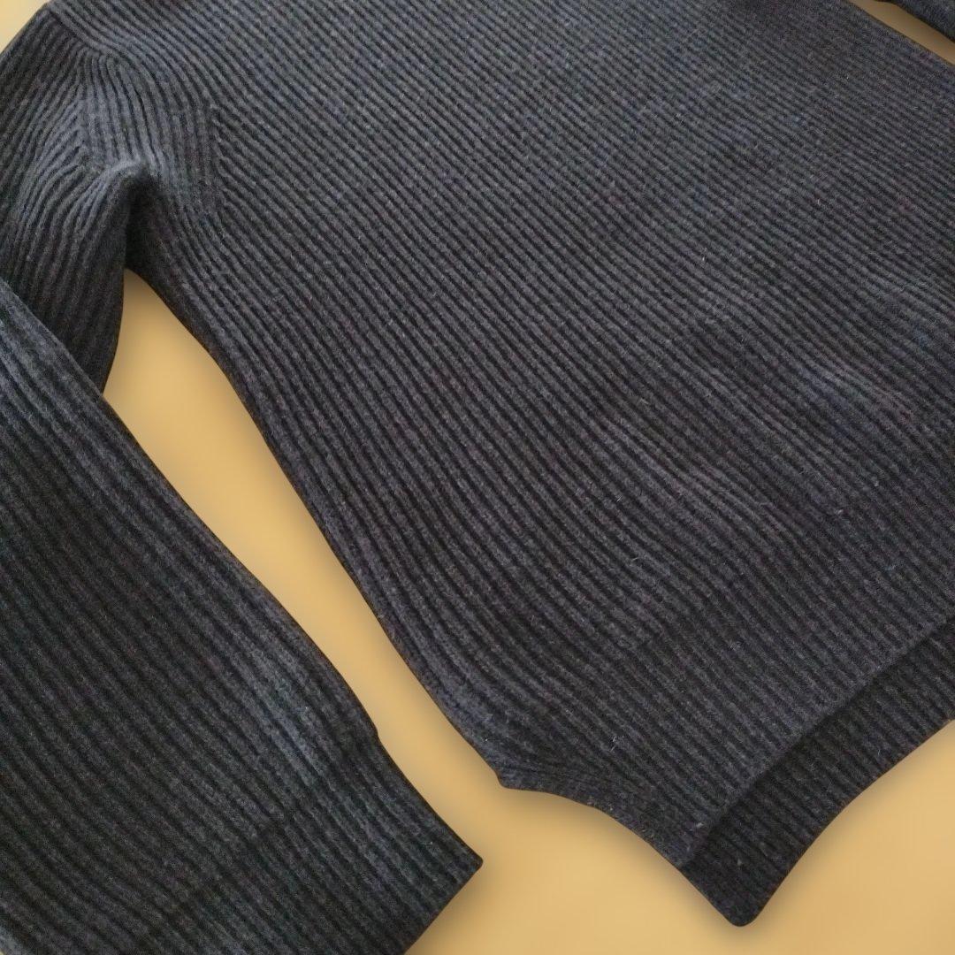 ドゥロワー　drawer タートルネックセーター グレー カシミヤ　ニット