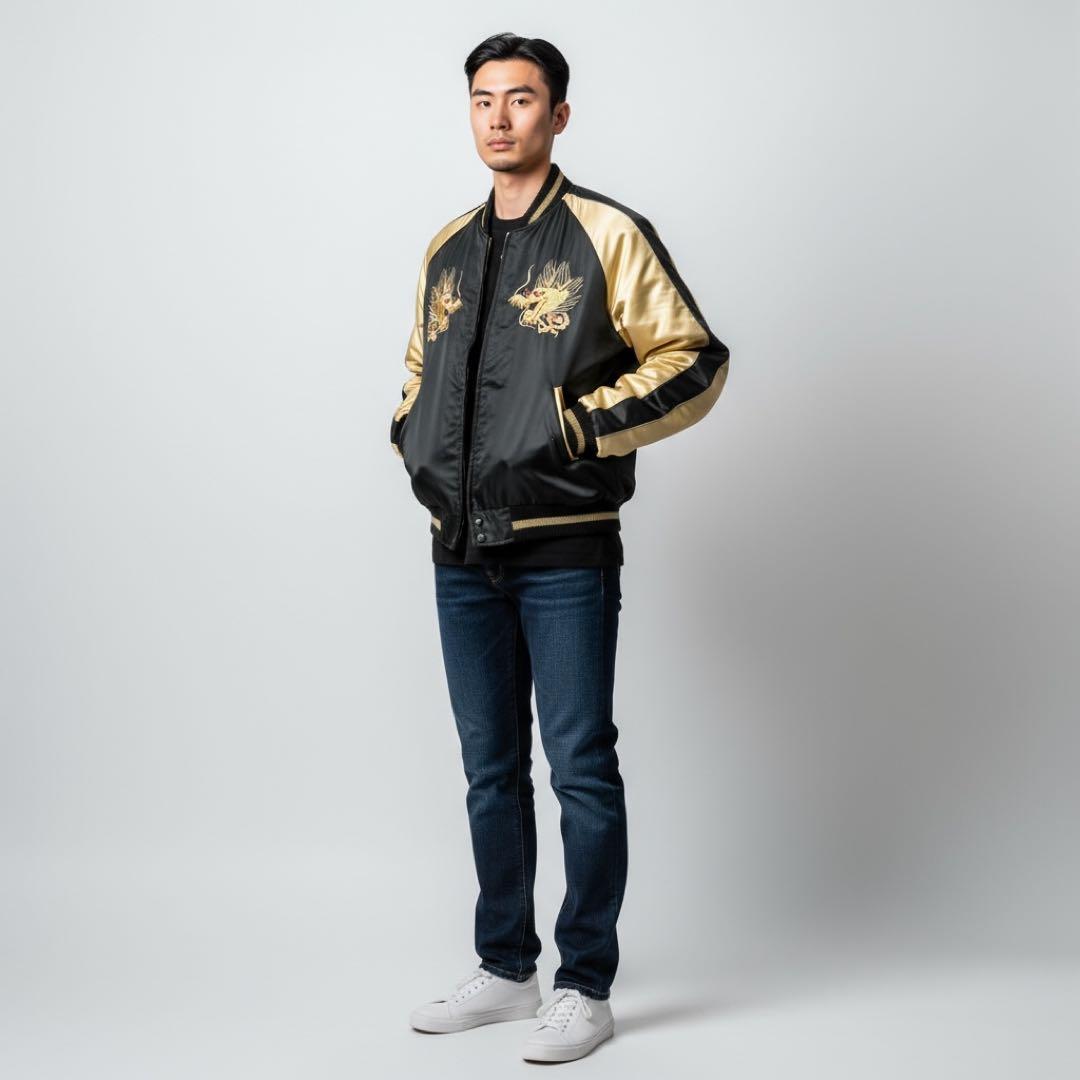 8183 テーラー東洋 スカジャン リバーシブル Mサイズ TT11591