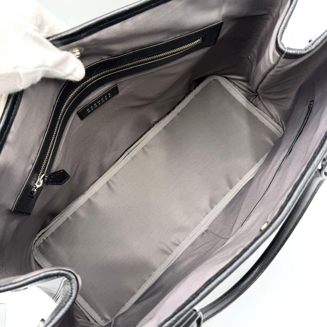 【美品】バーニーズニューヨーク トートバッグ シボ革 ビジネス A4 ブラック