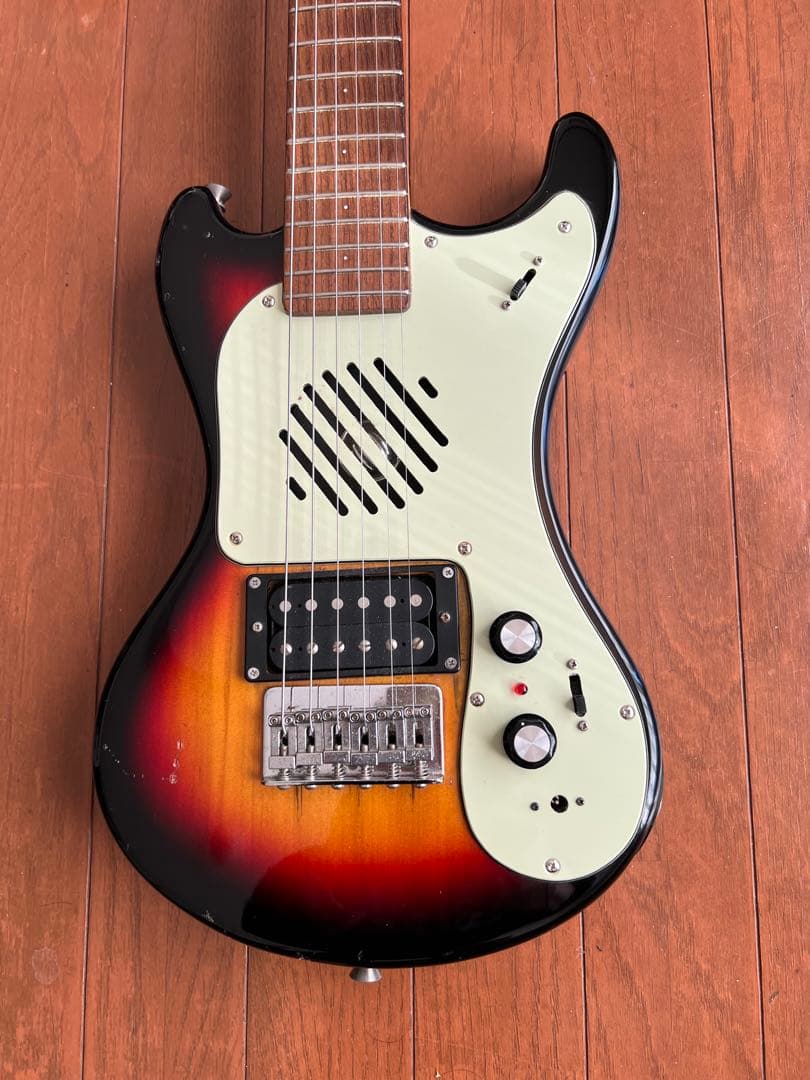 マリンライダー整備済コーラス付アンプ内蔵エレキギターミディアムスケール黒澤楽器