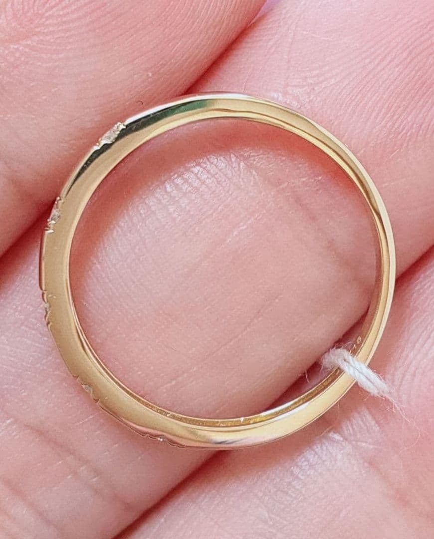 新入荷 未使用品 k18 天然ダイヤモンド 0.10ct リング