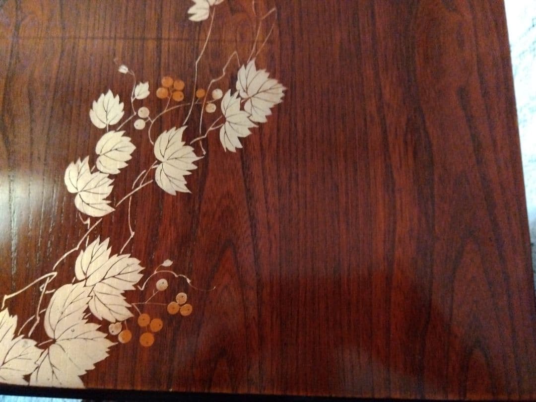 文机　折りたたみ　天板模様あり　アンティーク　昭和レトロ