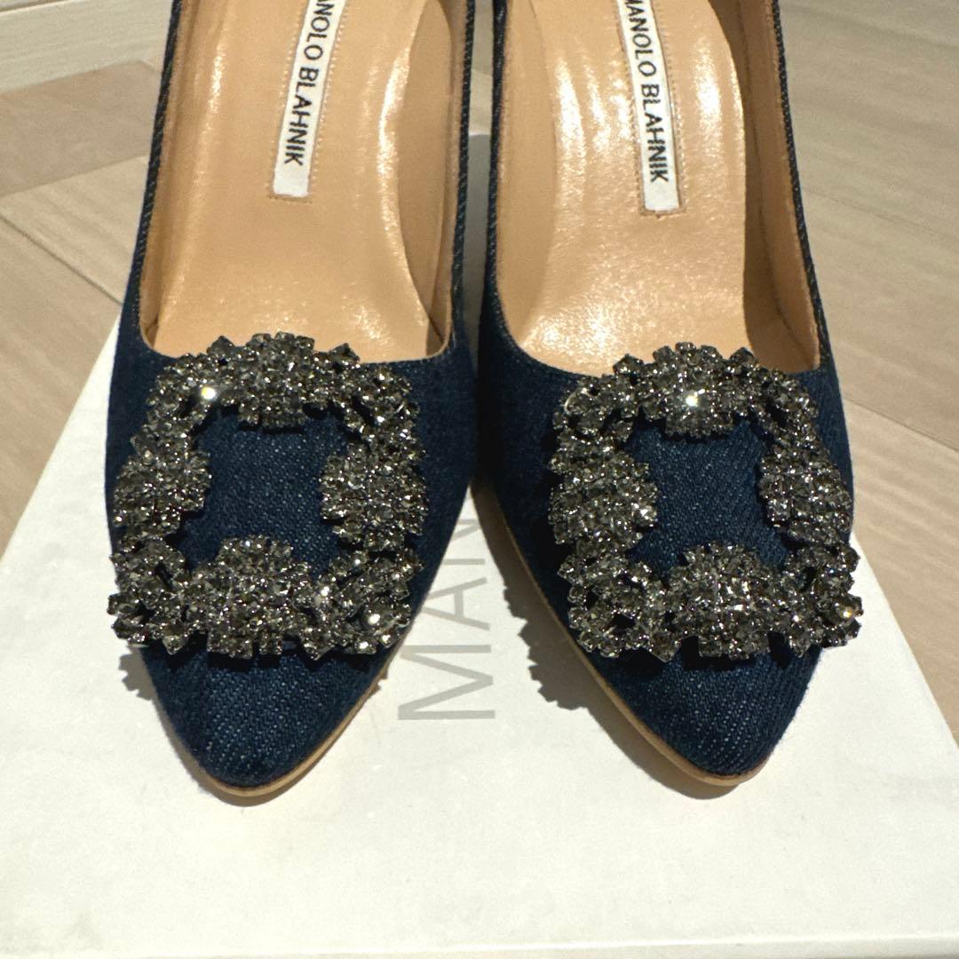 マノロブラニク　36 デニムパンプス１回着のみ